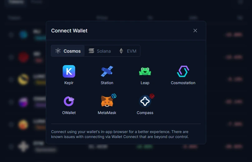 Connect Your Wallet on Coinhall