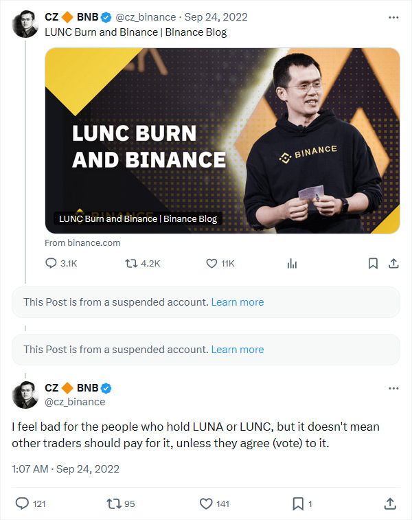 LUNC Burn and Binance | Binance Blog