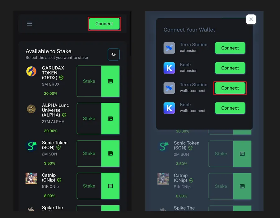 Connecting to Garuda-DeFi