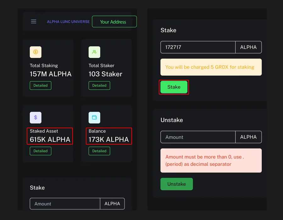 Selecting Alpha